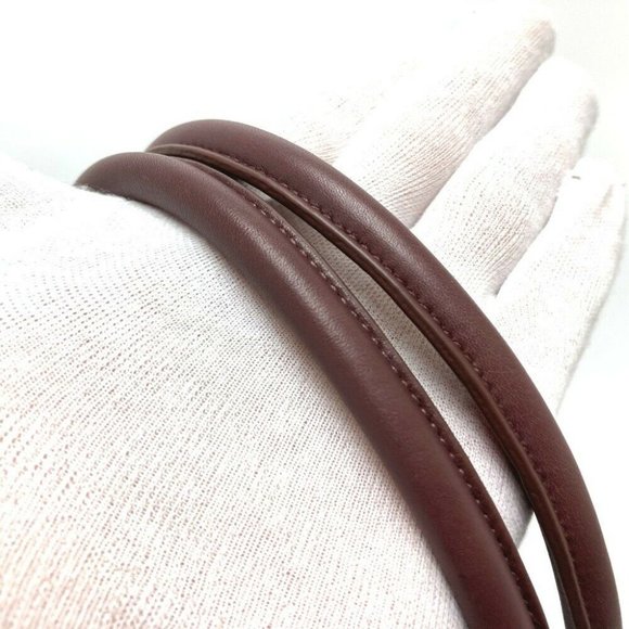 AUTHENTIC PRADA BR4354 Logo Plate Semi-Shoulder Hand Bag Shoulder Bag Tote Bag - Picture 3 of 8